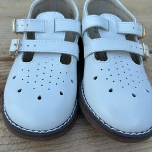 NEW FootMates White Kids Double-Strap Mary Jane Shoes
